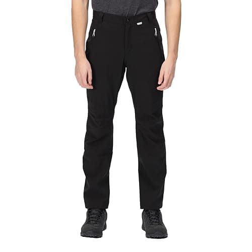 Image of Regatta Mens Dayhike Waterproof Trousers with Stretch Lining, Breathable & Windproof - Perfect for Outdoors, Walking, Hiking & Trekking Black