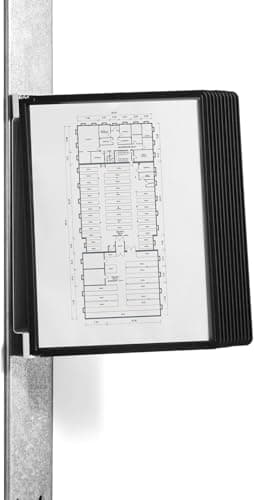 Image of Durable VARIO Magnetic Display Panel Wall Unit - 10 Panels in Black - Ideal for Storing and Displaying A4 Documents
