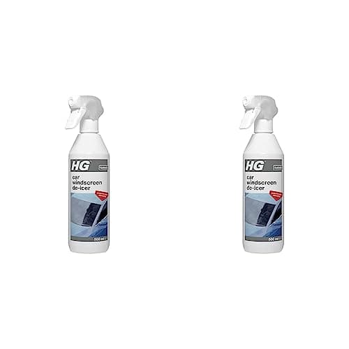 Image of HG Car Windscreen De-icer, Rapid & Powerful Defrosting Spray with No Scraping Needed, Removes Snow & Ice Fast - 500ml Spray (555050106) (Pack of 2)