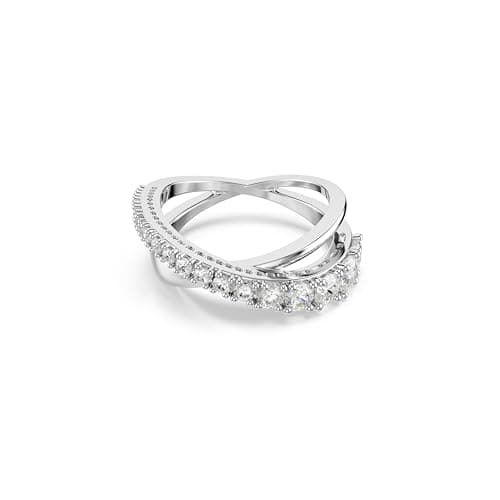 Image of Swarovski Hyperbola Ring, Mixed Cuts, White, Silver-Tone Finish