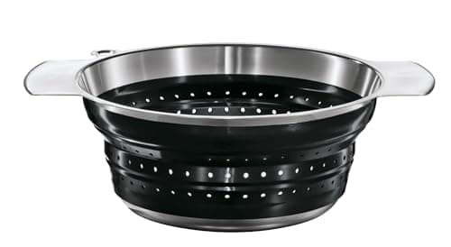 Image of Rosle 24 cm Foldable Colander, Black