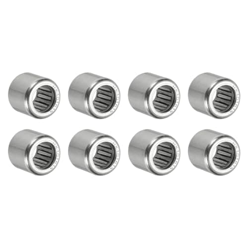 Image of PATIKIL 10 x 16 x 15 mm Needle Roller Bearings, 8PCS Steel Full Complement Drawn Cup Open Ends Bearing for Gearbox Use, Silver
