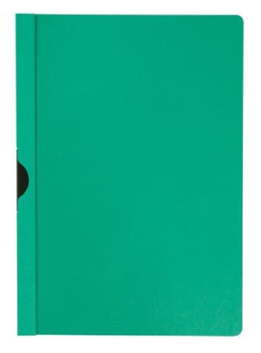 Image of Clip Report File Q-CONNECT Metal Clip PP A4 200/350 Micron Green/Document Archiving/Type-Hard, with Metal Clip/Material-PP/Label-N.a. / Colour-Green/Format-A4 / Weight (g/m2)-N.a.