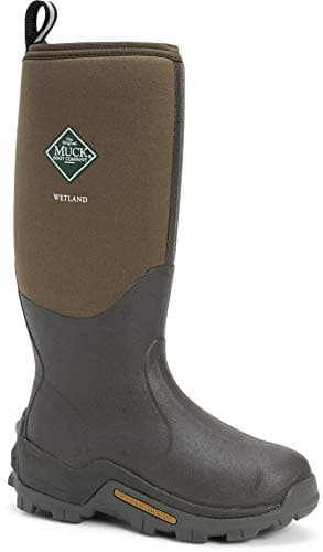 Image of Muck Boots Unisex Wetland Pull On Waterproof Wellington Boot, Brown, 8