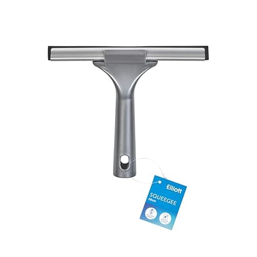 Image of Elliott Multi-Purpose Window Squeegee perfect for streak free cleaning on Windows, shower screens, cars and mirrors, Aluminium frame housing a 20cm rubber squeegee with an ergonomic Grey Handle.