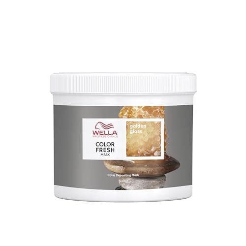 Image of Wella Professional Color Fresh Mask, Temporary Hair Color Refresh Treatment, Semi-Permanent Hair Dye, Hair Gloss Treatment, Golden Gloss, 500 ml