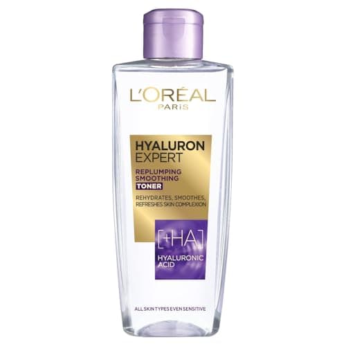 Image of L'Oréal Paris Hyaluron Expert Replumping Toner, Hyaluronic Acid, Removes Traces of Makeup & Refreshes Skin Complexion, 200ml, Dermatologically Approved Toner