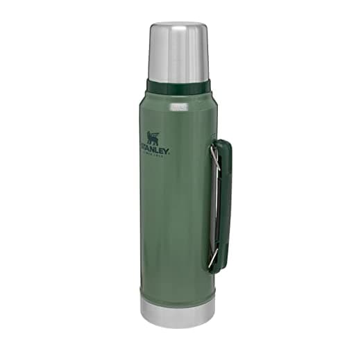 Image of Stanley 1913 Classic Legendary Thermal Flask 1L - Keeps Hot Or Cold for 24 Hours - BPA-Free Insulated Bottle - Stainless Steel Coffee Flask - Leakproof - Dishwasher Safe - Hammertone Green