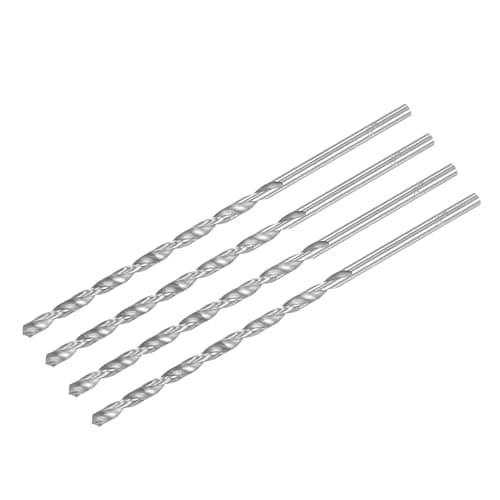 Image of TA-VIGOR 4Pcs 5mm Extra Long Twist Drill Bits, 160mm Length High-Speed Steel HSS Straight Shank Spiral Drill Bits for Wood Metal Aluminum Plastic