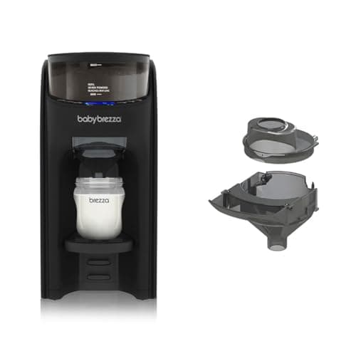Image of Baby Brezza - Formula Pro Advanced, Automatic Bottle Preparer and Formula Dispenser, Bottle Making Machine, Includes Funnel Refill and Cover, Black Set
