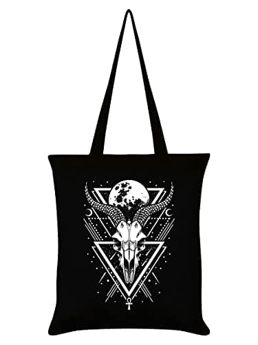 Image of Grindstore Lunar Skull Tote Bag Black 32x44cm