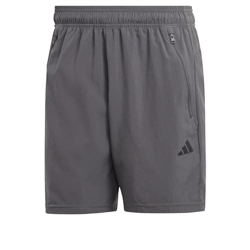 Image of adidas Men's Train Essentials Woven Training Shorts, Grey Five/Black, L 5 inch