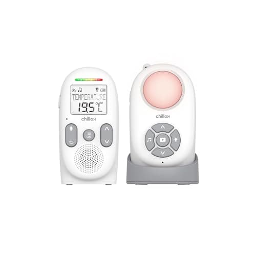 Image of CHILLAX - CB360 Portable Audio Baby Monitor - DECT - 2 wireless units - VOX and Eco modes - Temperature sensor with alert - 340 m range - Night light & 5 lullabies - 13-hour autonomy - Walkie-talkie