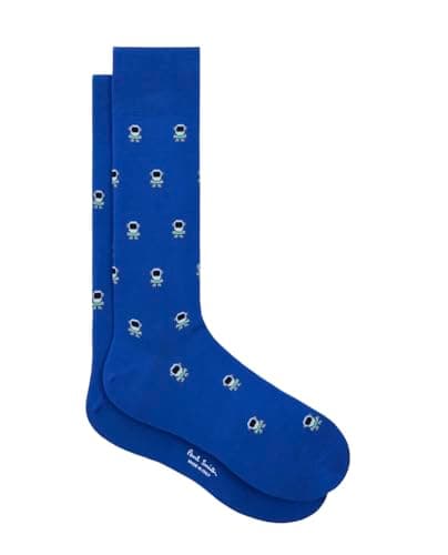 Image of Paul Smith Astronaunt Space Socks Blue. One Size