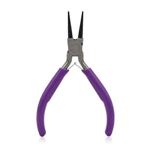 Image of Round Needle Nose Plier for Jewelry Making, Mini Precision Plier Jewelry Plier- for Crafts Wire Wrapping Purple