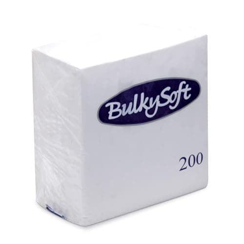 Image of Premium 2 Ply White Paper Serviettes 200 Pack 40x40cm Disposable Table Napkins - Soft Strong Absorbent Dinner Luncheon Serviettes for Parties, Catering, Weddings, Events & Everyday Dining