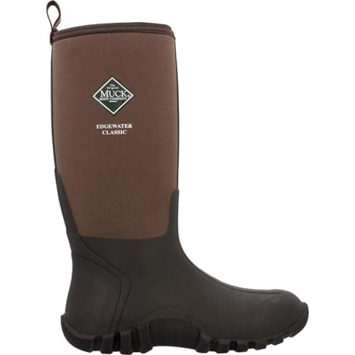 Image of Muck Mens Edgewater Classic Tall Rubber Synthetic Brown Boots 8 UK