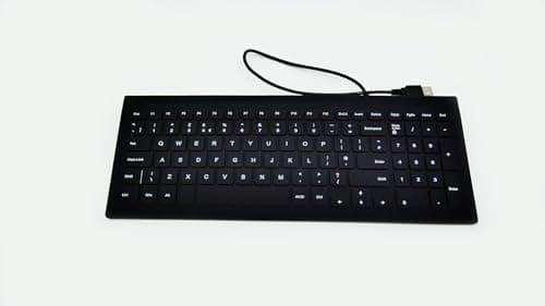 Image of Accuratus AccuMed 103 - USB Compact Fully Sealed IP68 Washable Medical Keyboard - Black