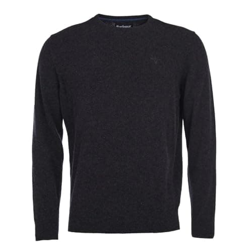 Image of BARBOUR ESSENTIAL LAMBSWOOL CREW NECK - M, CHARCOAL