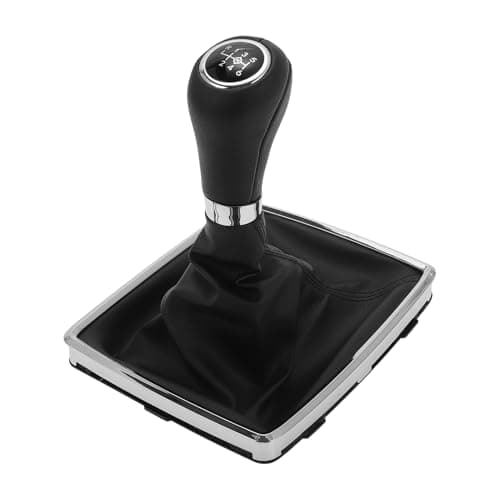 Image of TUCKBOLD 6 Speed Manual Gear Shifter Knob with Cover for Mercedes-Benz C-Class | Automotive Gearbox Stick Shifter Lever Knob Black Plastic Faux Leather 1 Pc