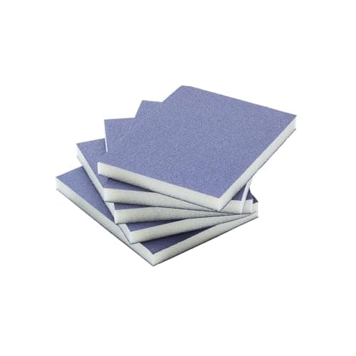 Image of ProDec 5 pk Fine Grit Flexible Foam Filled Sanding Pad for Flat & Curved Wood & Metal Surfaces Including Window Sills, Architraves, Skirting Board, Pipes, Railings, Furniture, Balustrades, Spindles