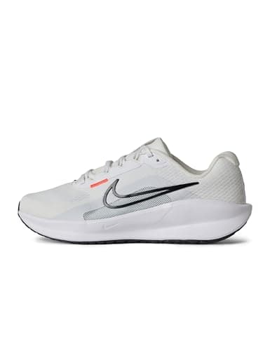 Image of NIKE Mens Downshifter 13 Sneaker, White Black Pure Platinum Bright Crimson, 10 UK