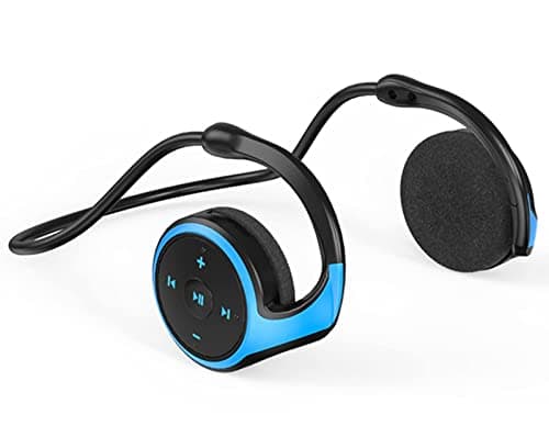 Image of XUJAIOLQP Wireless Bluetooth 5.0 Headset, Ear Hook Stereo Earphones with Microphone, Support TF Card and FM Radio Waterproof Sweatproof for Sports Running Gym