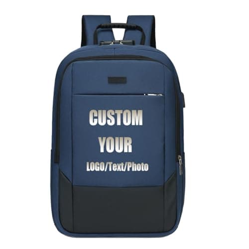 Image of Custom Logo Backpack, Waterproof Anti-Theft Personalized Laptop Bag for Women Men, Large Capacity Customized Business Travel Computer Bookbag Color4,42 * 30 * 15cm