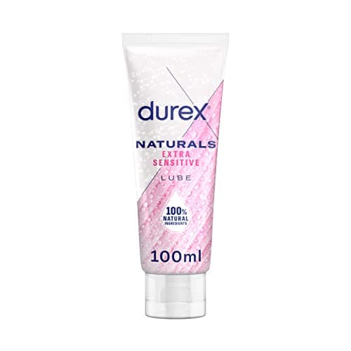 Image of Durex Natural Extra Sensitive Water-Based Lube 100 ml, Intimate Gel Aloe Vera, Non-Sticky, Ph Friendly, Condom and Toy Compatible, Eases Vaginal Dryness