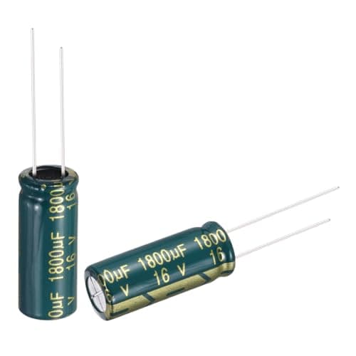 Image of sourcing map 1800uF 16V 10x25mm Electrolytic Capacitor, Radial Leads Aluminum Capacitors for TV, LCD Monitor, VCD, 18pcs