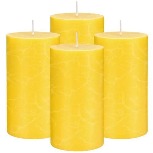 Image of Citronella Candles Outdoors Large, 4 Packs Lemongrass Scented Candles Indoor - 160 Hours Long Burning 100% Natural Soy Wax for Home Garden/Camping/Patic/Travel/BBQ