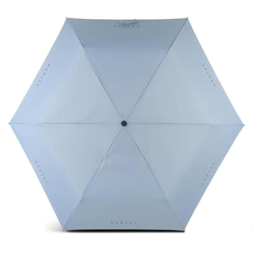 Image of RADLEY London Womens Superlite Responsible Foldaway Telescopic Umbrella in Smoke Blue