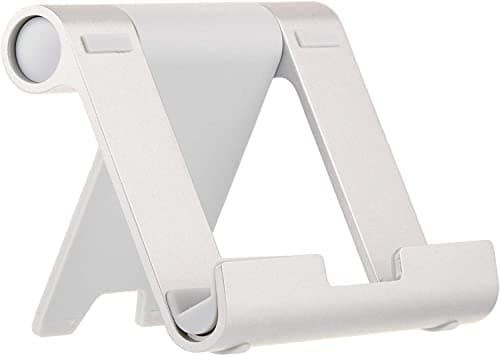 Image of Amazon Basics Multi-Angle Portable Stand for Tablets, E-readers and Phones - Silver