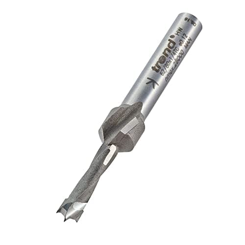 Image of Trend Professional Drill Countersink Counterbore Router Cutter, 1/4 Inch Shank, 9.5mm Cut Diameter & 20mm Cut Length, Tungsten Carbide Tipped, 62/80X1/4TC