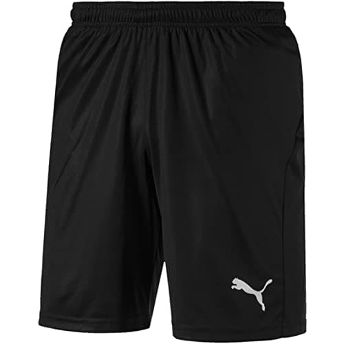 Image of PUMA Men Liga Shorts Core With Brief Training Shorts - PUMA Black-PUMA White, Xl