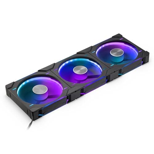 Image of Phanteks D30-140 DRGB PWM Fan 3Pack, Reverse Airflow Model, Premium D-RGB Performance Fans, Halos Lighting Effect, ARGB/DRGB Lighting, Daisy-Chain Fan Linking System, 3Pack (Black)