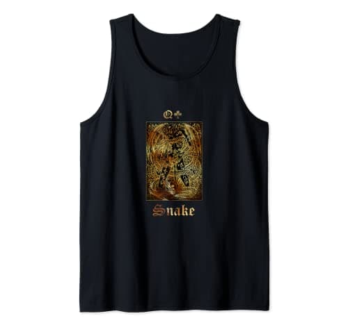 Image of Aesthetic Anime Snake Tarot Card For Men And Manga Lover Tank Top