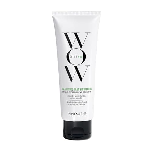 Image of Color Wow One-Minute Transformation – Instant frizz fix; Nourishing styling cream smooths, tames + defrizzes on-the-spot; Avocado oil + Omega 3’s hydrate, repair for silkier, smoother texture
