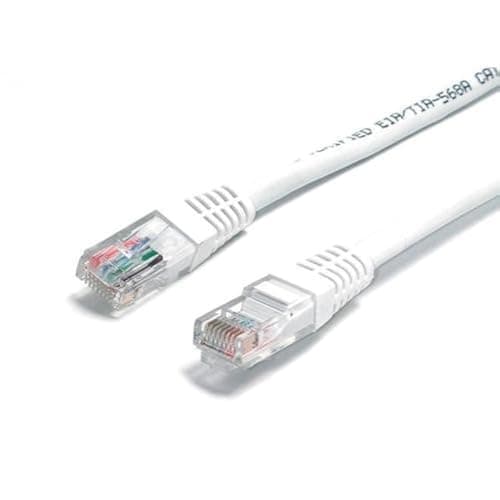 Image of Cable-Core CAT 6 Network Cable. Ethernet LAN 10/100/1000 Gigabit Patch Lead White 0.5m