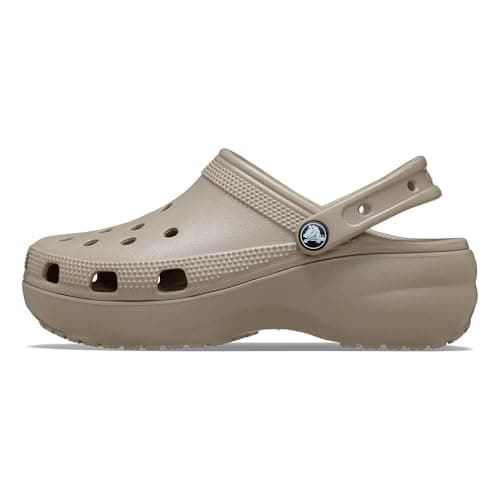 Image of Crocs Women's Classic Platform Clog Taupe Size 5 UK Women
