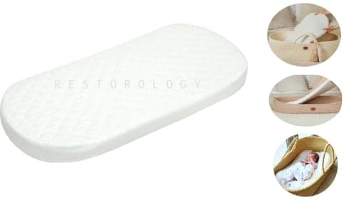 Image of Baby Hug 4 in 1 Chicco Pram & Moses Mattress – HQ Foam Mattress - Washable/Removable Cover - Hypoallergenic | Size 76 x 40 x 04 CM - MADE IN UK