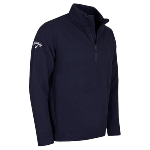 Image of Callaway Golf Mens Long Sleeve Waffle Sweater - Peacoat - XL