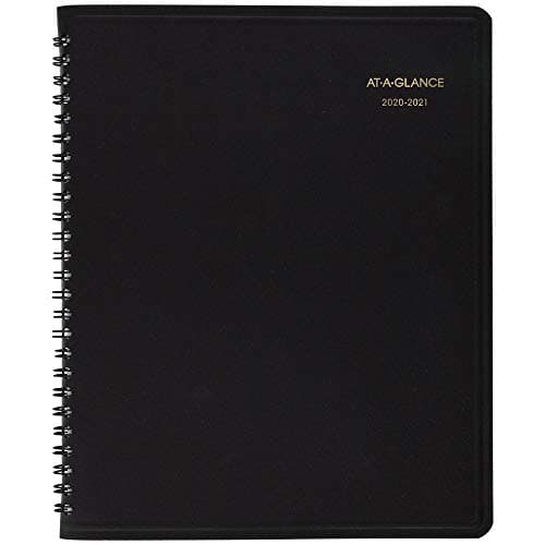 Image of Academic Planner 2020-2021, AT-A-GLANCE Monthly Planner, 7" x 8-3/4", Medium, Black (7012705)