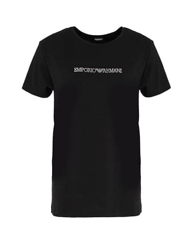 Image of Emporio Armani Woman's Essential Cotton Crew Neck T-Shirt, Black, XS, Regular