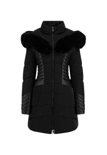 Image of GUESS Women's Jet Black A996 Winter Quilted Coat - XS-S