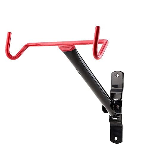 Image of Hillington Bike Wall Mount - Heavy-Duty Wall Mounted Bike Rack Wall with Rubber Covered Dual Hooks and Fitting Screws - Foldable Garage Bike Storage Hooks - Home Garage Mountain Bike Hooks for Wall