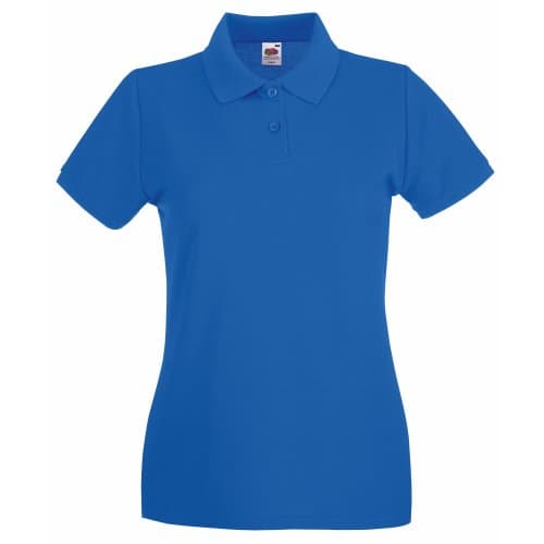 Image of Fruit of The Loom Women's Polo Shirt Short-Sleeve, Womens Men, Royal Blue, Small
