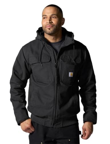 Image of Carhartt Men's Washed Duck Bartlett Active Jac, Black, XXL Tall