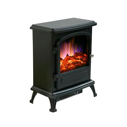 Image of Endeavour Fires Farlington Freestanding Electric Stove, 1-2kW Heat Output, LED Flame Effect, Remote Control