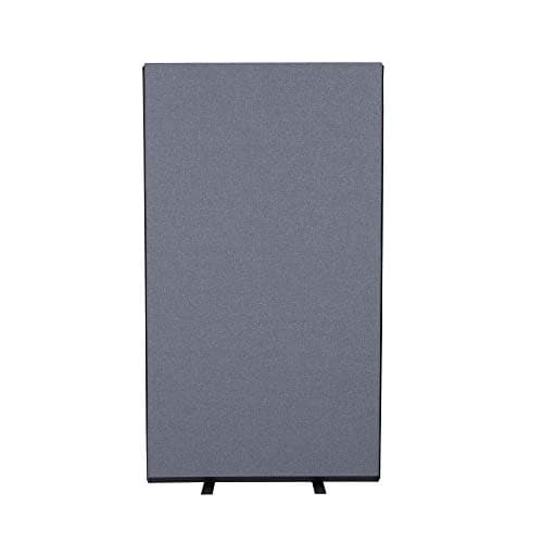 Image of Panelwarehouse 1000mm W x 1800mm H Free Standing Office Partition Screens Room Divider Gunmetal Grey Nyloop Fabric